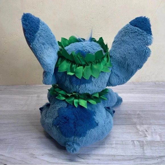 Disney Lilo & Stitch Hawaiian Stitch Blue Medium Plush Stuffed Animal Alien Toy - Picture 3 of 9